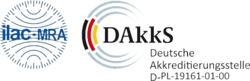Logo DAkkS - Deutsche Akkreditierungsstelle - CRB Analyse Service GmbH ist ein akkreditiertes Fachlaboratorium | © DakkS