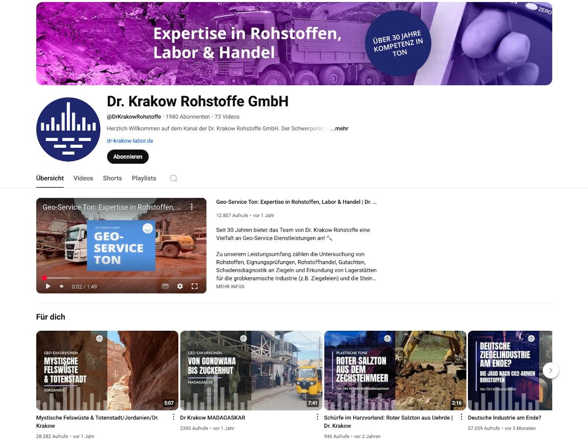 RFA-Kunde: YouTube-Kanal Dr. Krakow Rohstoffe